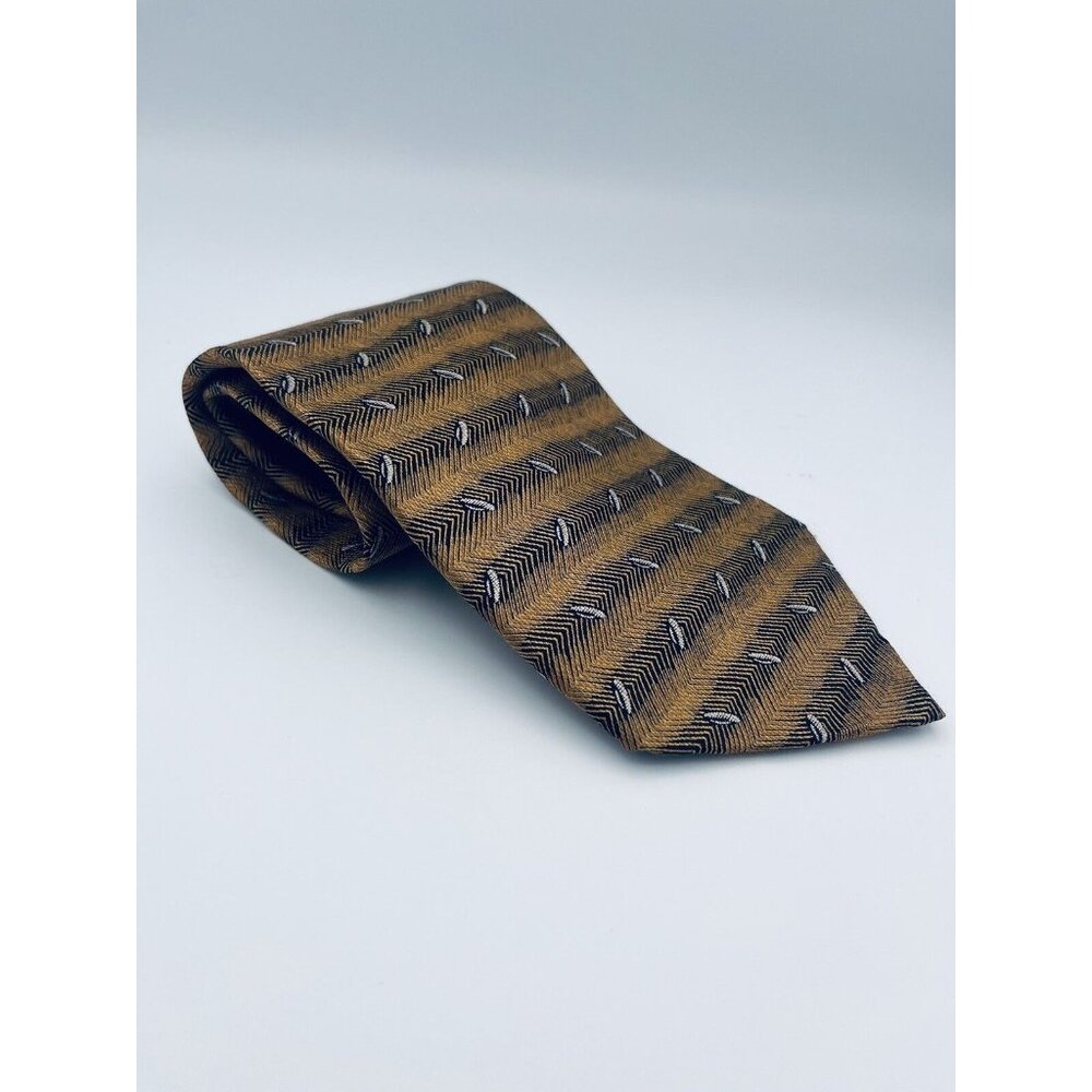 Men’s Guess Gold/Black Tie 100%Imported Silk